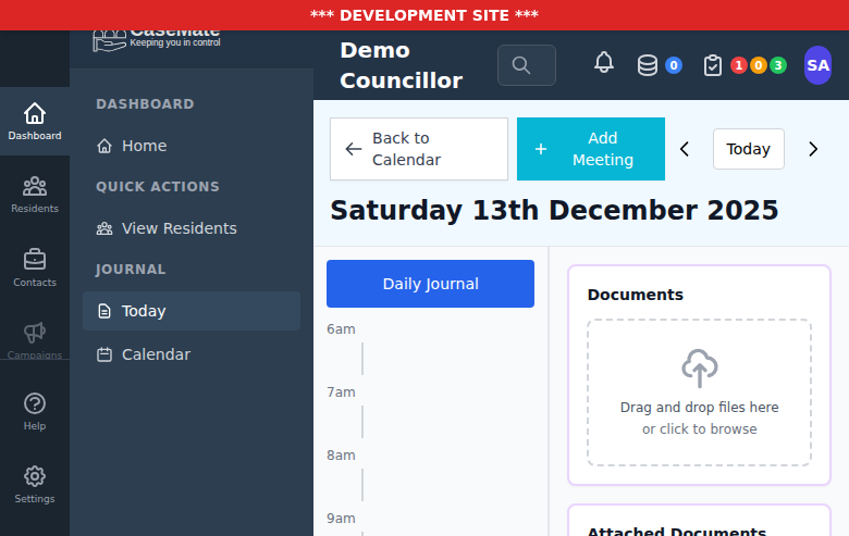 Daily Journal Calendar